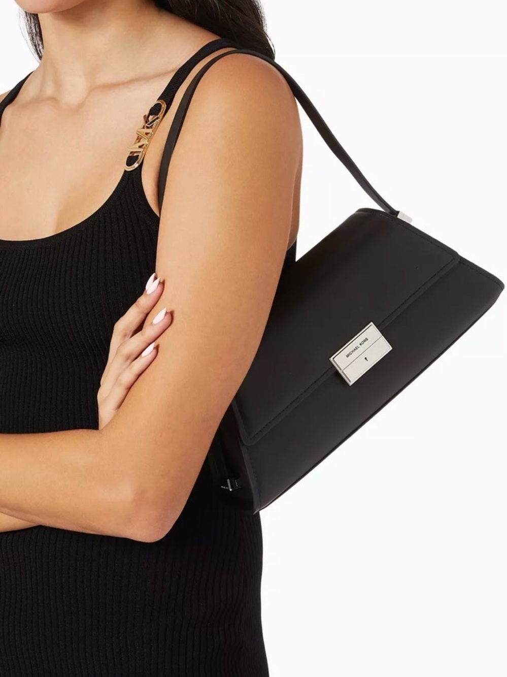Michael Kors Medium Ludlow Shoulder Bag in Leather - Picture 2 of 14